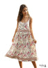 Boho Midi Dress With Ruffles